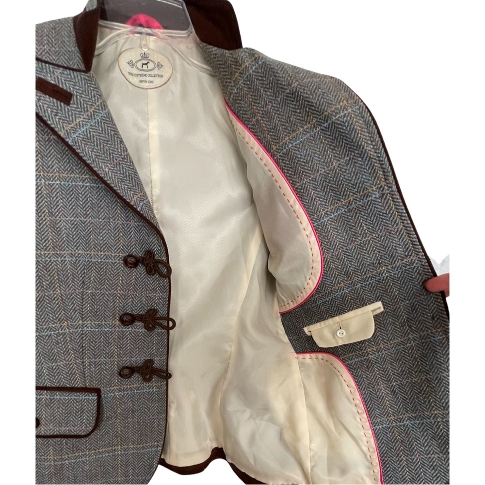 The British Collection Wool Chevron military blazer Prep School Quiet luxury - Picture 4 of 13